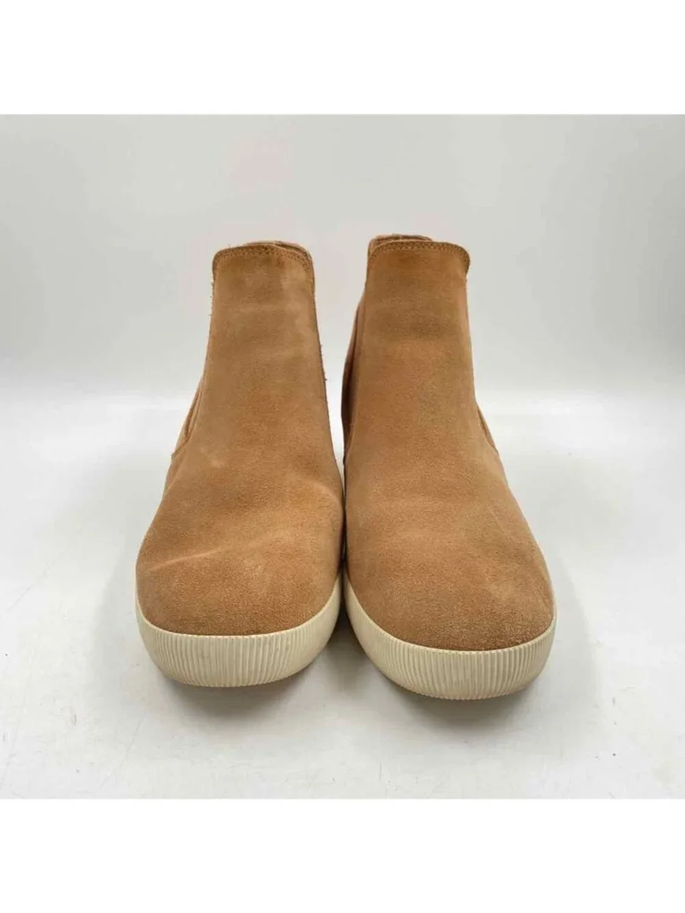 Sorel EVIE II Leather Camel Tan Women's Shoe Size 9.5 Solid Boots